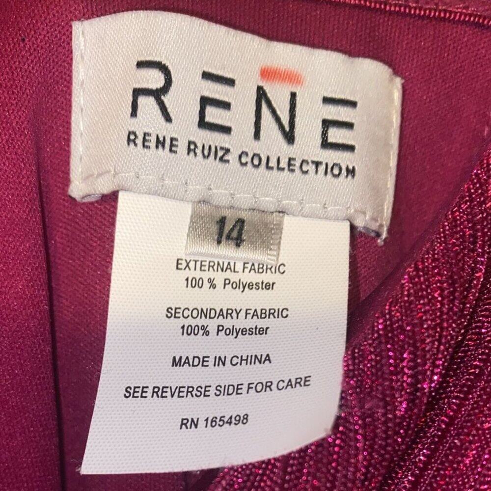 RENÉ RUIZ METALLIC STRAPLESS GOWN - Picture 3 of 7